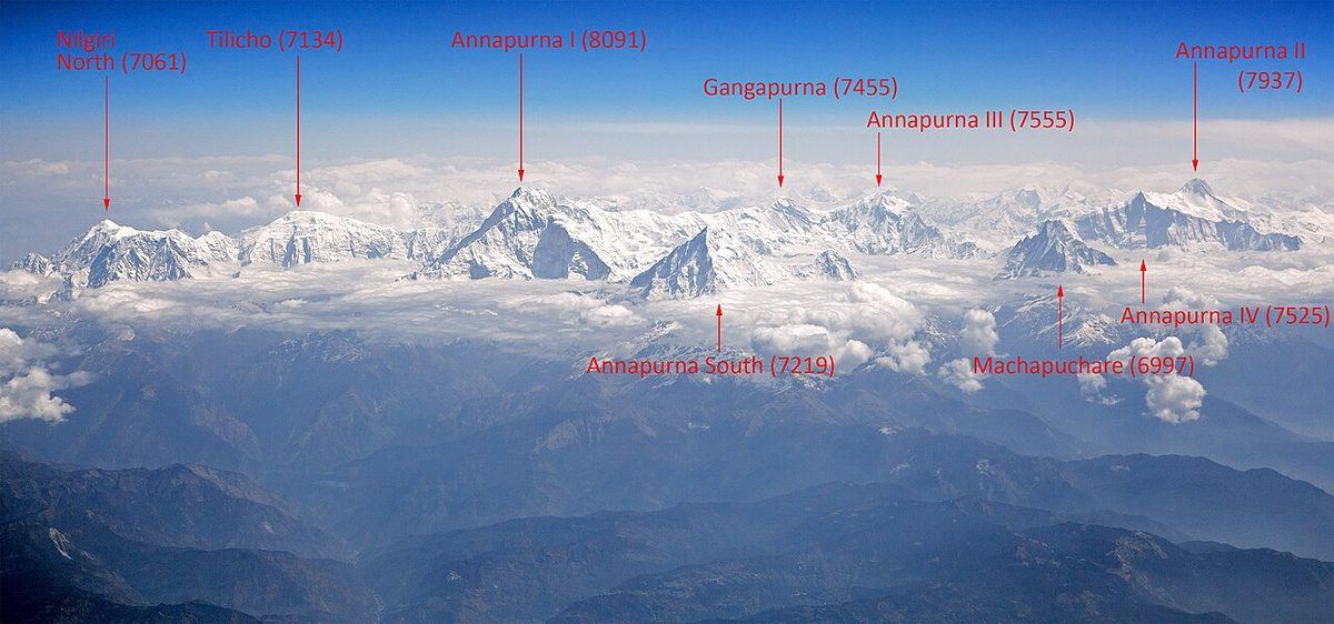 Annapurna Massif, view from aircraft