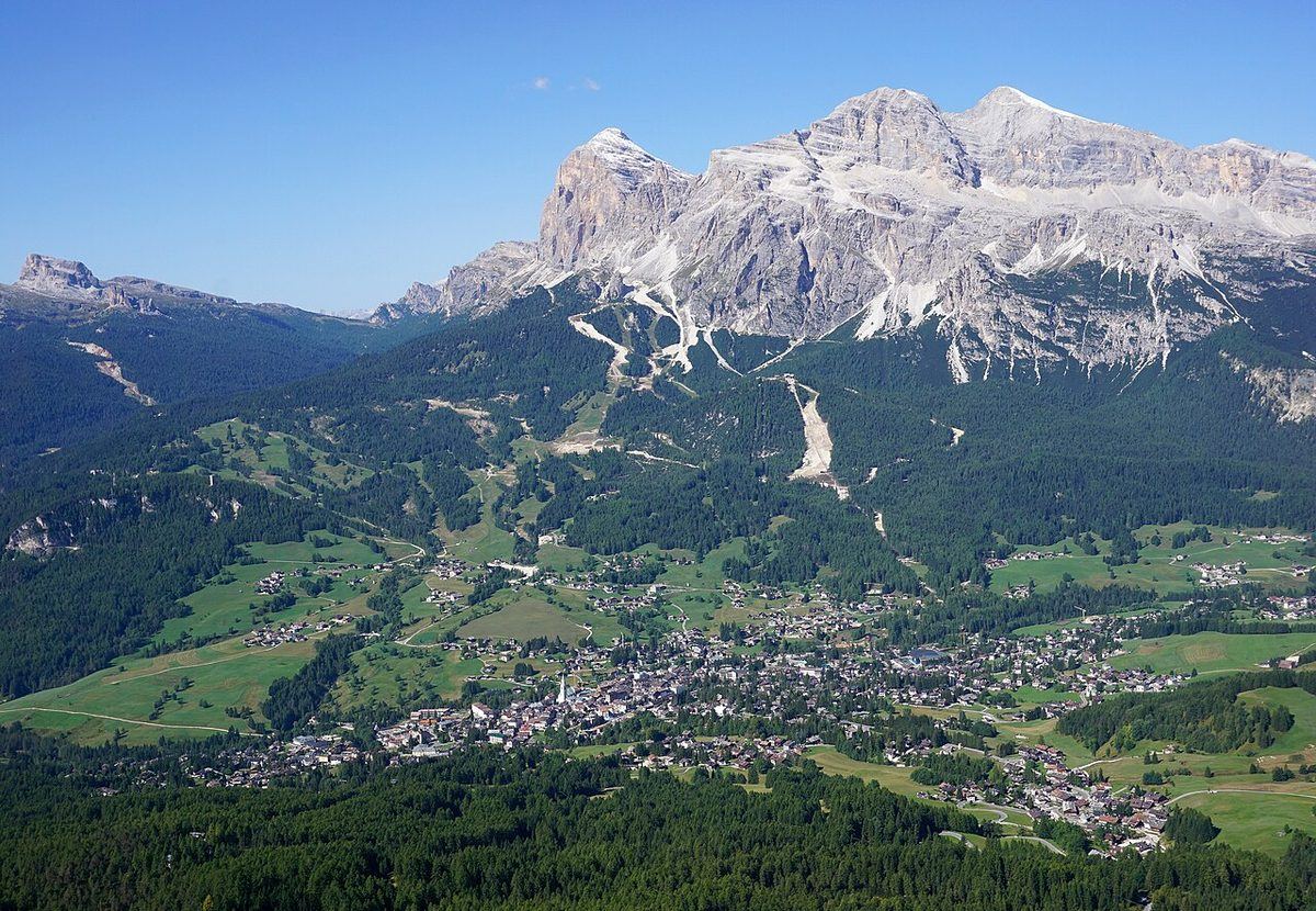 Cortina d'Ampezzo seen from Faloria