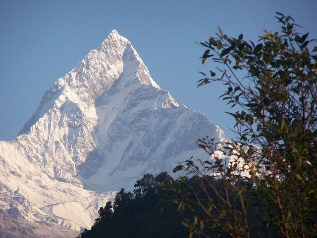 Mount Machapuchare in Nepal, taken during a trip.