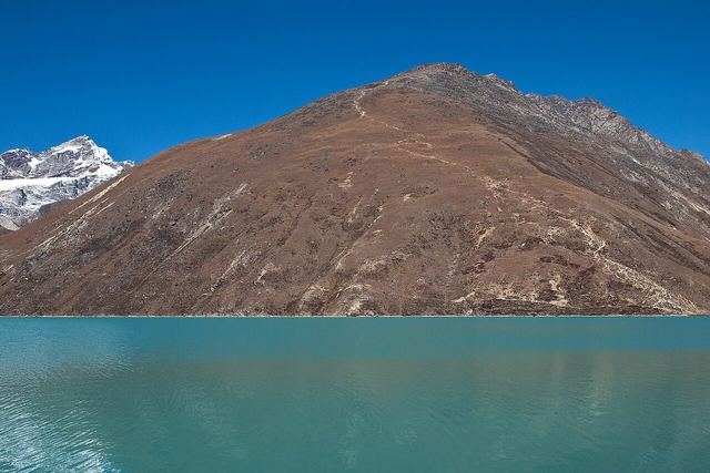 Gokyo Ri is a cathedral, grand and pure, the house of our religion. Gokyo Ri, Nepal, Himalayas.