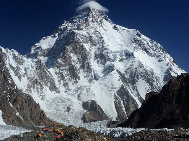 K2 (also known as Chogori) from Broad Peak Base Camp